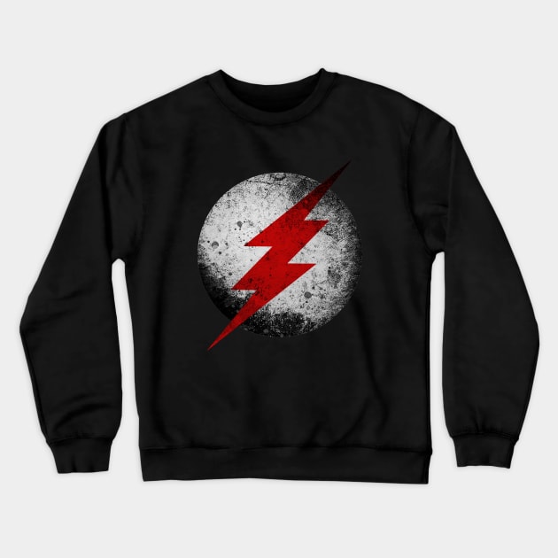 The Black Flash Distressed Grunge Logo Crewneck Sweatshirt by Flashpool